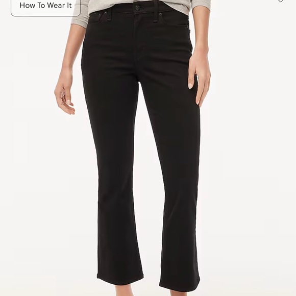 J. Crew Factory Denim - J. Crew Flare crop black jean in all-day stretch Size 30 NEW